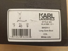 Nové dámske čižmy Karl Lagerfeld Biker II Long Gore Boots - 11