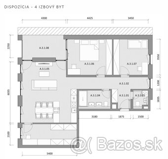 3 izbový byt s terasou v novostavbe Drevný trh - 12