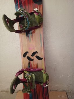 148 cm krasny damsky snowboard ROSSIGNOL + viazko Burton - 12