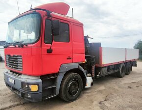 2001 MAN 6x2 valník 6.3m+HR Hiab 102 lůžko jeřáb - 12