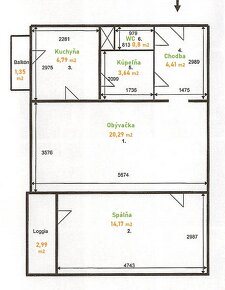 2-izbový byt Bratislava - Ružinov Ostredková ul. - 12