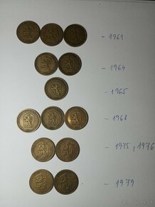 1koruna 1968,1961,1964,1965,1975,1976,1979 - 12