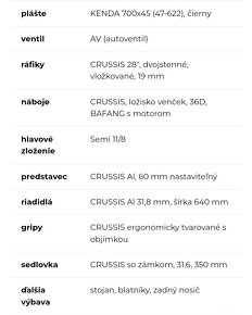 Predam trekingovy e-bike zn.Crussis  veľ.17 - 12