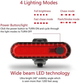 Predné zadné svetlá LED na bicykel. - 12