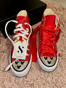 converse mickey mouse shoozers crystals tenisky nove - 12