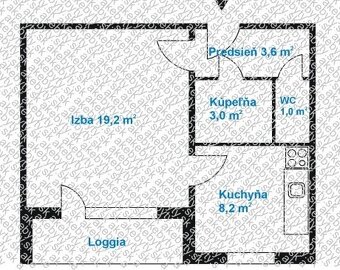 1-izbový byt na prenájom, Košice, Titogradská ul. - 12