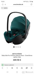 Detska sedacka vajicko BRITAX ROMER Baby safe Atlantic Green - 12