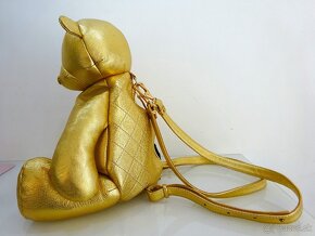 LUXUSNÝ BACKPACK " GOLD BEAR ZIPP " | " L " Made in Italy - 12