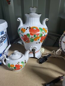 Modranská keramika,ruský samovar,porcelán - 12