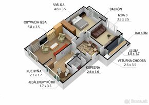 NOVINKA. Predaj 3,5 izbový byt, 84 m2, Prievidza. - 12