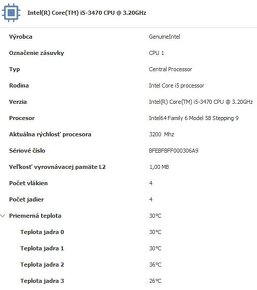 Predám PC DELL 7010 SFF /i5-3470, 4x3.20GHz/ 1024GB HDD/ 8GB - 12