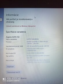 Predám plne funkčný notebuk Acer Aspire M3 i3 - 12