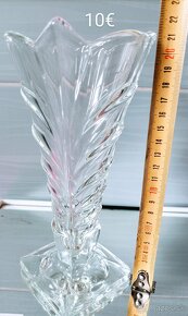 Retro sklenená váza  a  misa na ovocie - 12