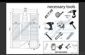 Sudova sauna QUADRO 240 cm DIY - 12