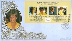 Poštové známky, filatelia: Anglicko, Lady Diana, FDC obálky - 12