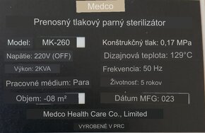 autoklav 18l 0,17 MPa Sterilizacny pristroj - 12