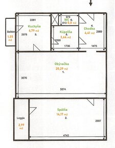 2- izbový byt Bratislava - Ružinov Ostredková ul. - 12