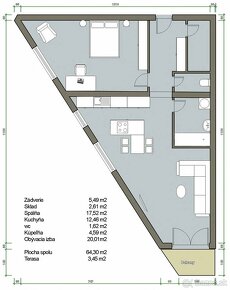 Nadrozmerný 2i byt s parkovacím miestom - 12