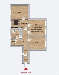 3-izbový byt s dvorom a vlastným pozemkom 100m2 (na parkovis - 12
