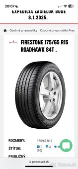 FIRESTONE 175/65 R15 ROADHAWK 84T Letne pneumatiky - 12