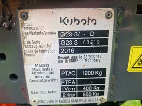 Zahradni Traktor sekačka KUBOTA G23 - 2016 - 505 mth - 12