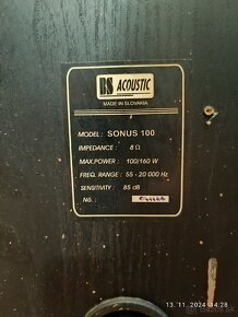 BS ACOUSTIC SONUS 100...8ohm...6kg kus - 12