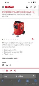 HILTI SYSTÉM RECYKLACE VODY DD-WMS 100 S POJEZDOVÝM DRŽADLEM - 12