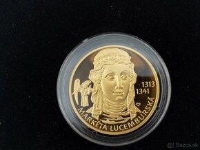 Zlatá medaile M.Lucemburská, 999,9 PROOF cert + etue - 12