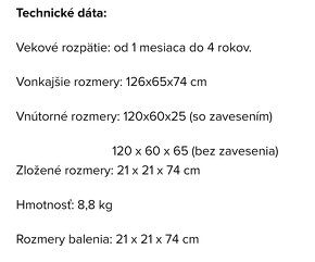 Cestovná postieľka CARETERO ESTI - 12