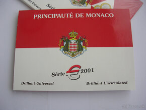 Znížená cena - Prvá Sada euromincí Monaco 2001 - 12