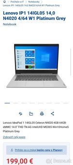 Notebook LENOVO IdeaPad 14" - 12