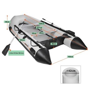 NEMAXX Professional nafukovací čln 330 cm nový - 12