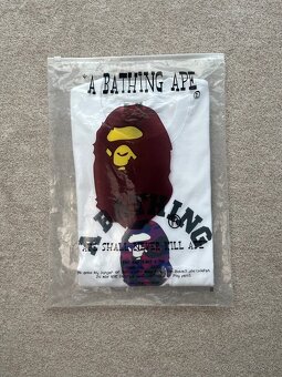 A Bathing Ape (BAPE) OG Purple Camo Ape T - shirt - White - 12