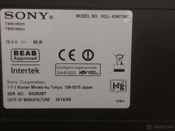 Sony KDL 43W756C Smart Wifi 100Hz - 12