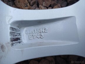 org.hlinikové disky Skoda -Fabia II,---6Jx15-ET-43--5x100 - 12