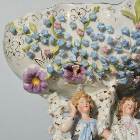 Starožitná žardiniera - porcelánová soška - 12