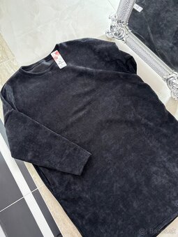 Damske menčestrove oversize šaty black - 12