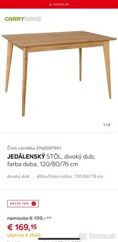 Jedálenský stôl a stoličky - 12