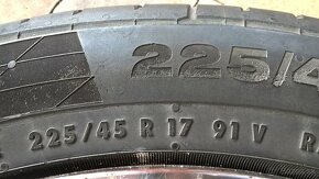 17 Elektrony 5x100 SKODA-VW-SEAT + 225/45 R17 cca 5-6mm LETO - 12