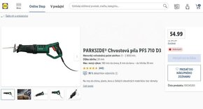 Parkside - Chvostova pila a Aku Vŕtací skrutkovač - 12