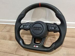 AUDI VOLANT KARBONOVY RS ZKOSENY s airbagom - 12