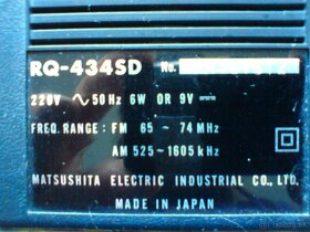 Rádio-magnetofón NATIONAL PANASONIC RQ-434 SD - 12