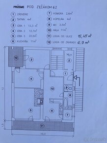 3 izb. byt 2 s balkómni, vychovaný psík, mačka - áno, Lamač - 12