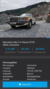 Veterán Mercedes S-W116 280SE vozidlo Rakúskej tajnej služby - 12