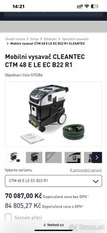 Festool CTM 48 E LE EC B22 + IAS hadice+ bruska lex 125/5 - 12