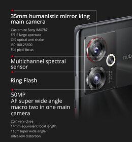 NEROZBALENÝ ZTE Nubia Z50 12/256GB 8Gen2 Black Reef - 12