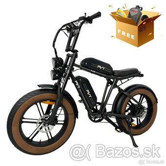 Štýlový fat ebike PVY,20x4..0",1000W,30Ah 1440Wh,50km/h,200 - 12