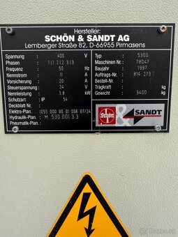 Schoen Sandt 5300 vysekávací stroj Hydraulická řezačka Svit - 12