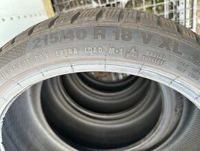 PREDÁM 4 kusy zimné pneumatiky CONTINENTAL 215/40 R18 89V XL - 12