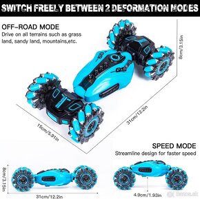 RC auto 2. 4GHz Stund Drift 360 ° s ovládaním gestami - 12